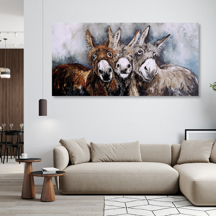 Aluart Schilderij 'Pieternel de drie Ezels'