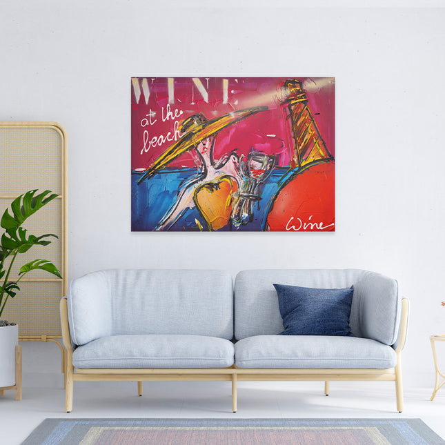 Graffiti art 'Wine at the beach'