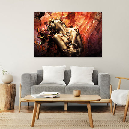 Aluart schilderij 'Golden Jewellery Woman'