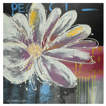 Canvas 'Sierlijke bloem'