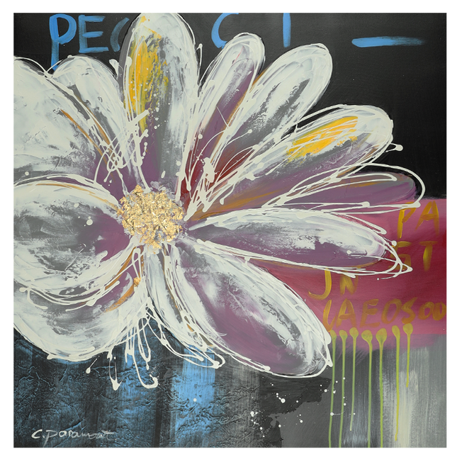 Canvas 'Sierlijke bloem'