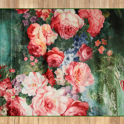 Mondiart vloerkleed 'Fleurige bloemen'