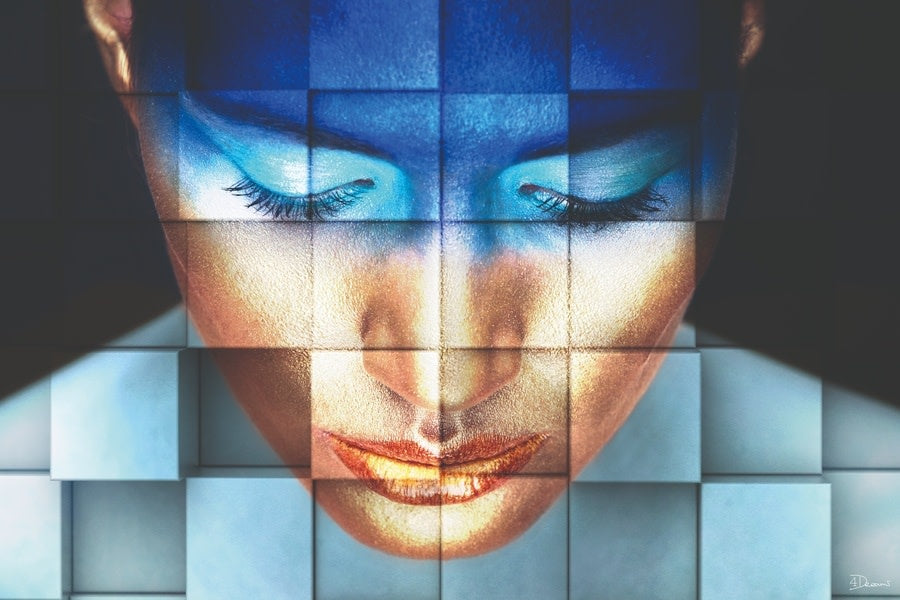 Schilderij 'BAS 4Dreams Blue girl'