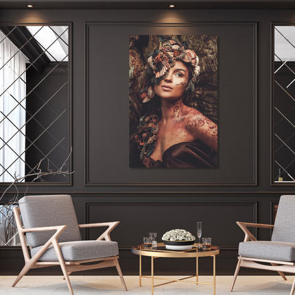 Aluart schilderij 'Dark Flower Woman'