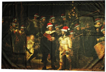 Wandkleed 'De Nachtwacht kerst'