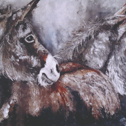 Aluart Schilderij 'Pieternel Ezels op het landleven'