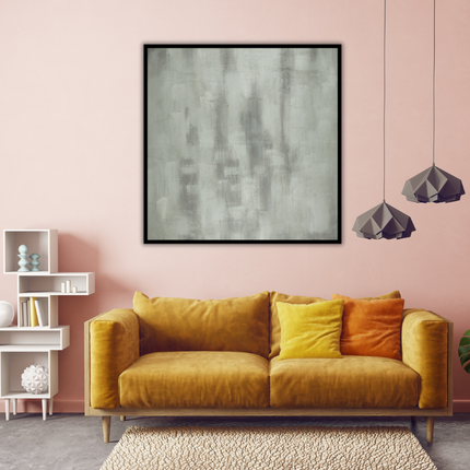 Canvas schilderij Mondiart 'Light Grey'