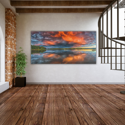 Aluart schilderij 'Magische zonsondergang'