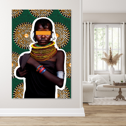 Aluart schilderij 'Turkana Girl glans'