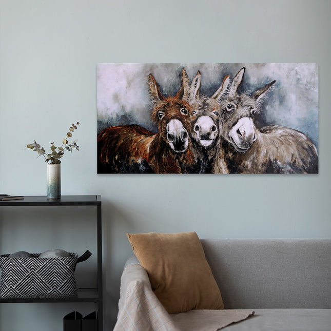 Aluart Schilderij 'Pieternel de drie Ezels'