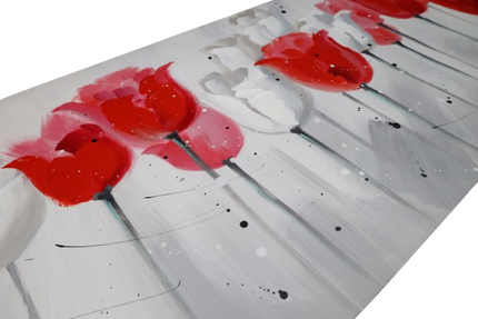 Canvas schilderij 'Abstracte tulpen'