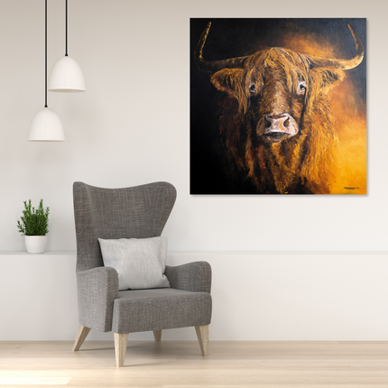 Aluart schilderij 'Highland Cow'