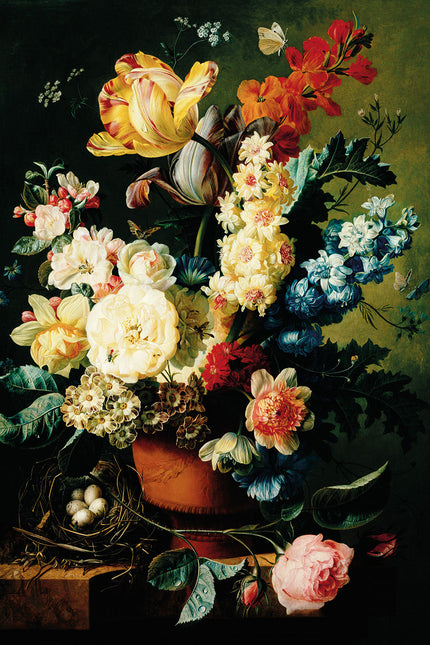 Schilderij 'Bloemen in vaas'
