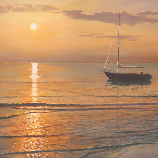 Aluart schilderij 'Golden hour'