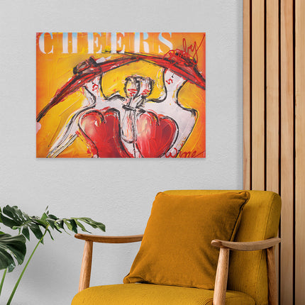 Graffiti art 'Women's toasting'