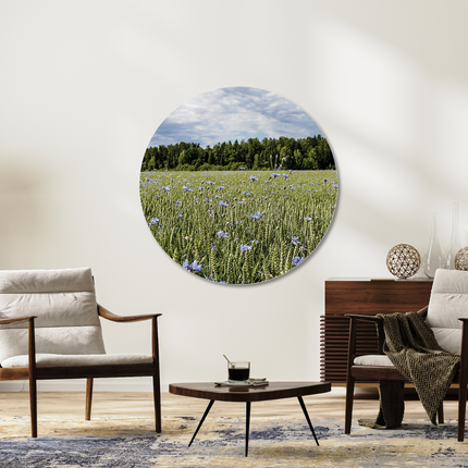 Aluart schilderij 'Bloemen In Een Weiland'