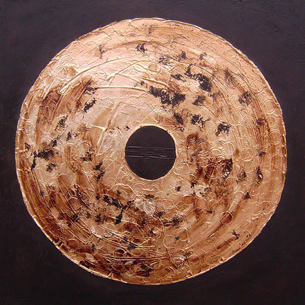 Aluart schilderij 'Bronzen munt'