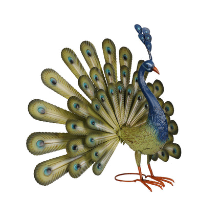 Beeld 'Kleurrijke pauw'