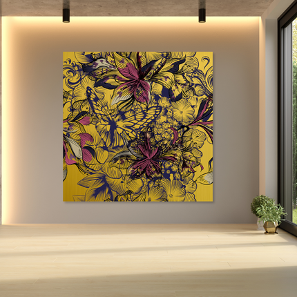 Aluart schilderij 'Elegante bloemen'