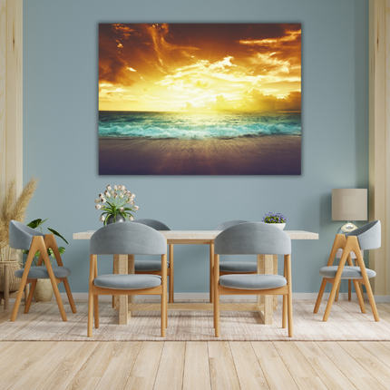 Aluart Schilderij Mondiart 'De zonsondergang'
