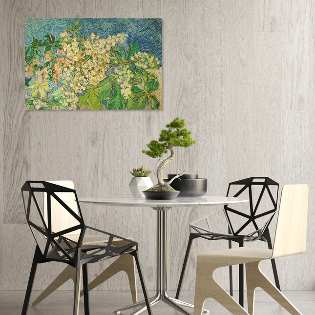 Aluart schilderij 'Bloeiende kastanjetakken - Vincent van Gogh'
