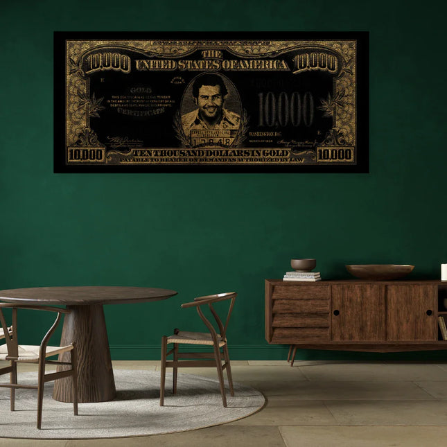 Schilderij 'Ten Thousand Dollars In Gold - Zwart'
