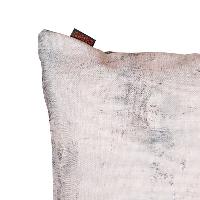 Sierkussen 'Abstract blauw en wit'