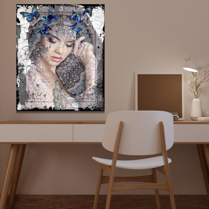 Leather dibond schilderij 'Trustfull'