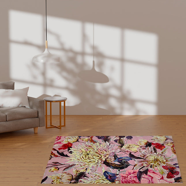 Mondiart vloerkleed 'Pink flowers'