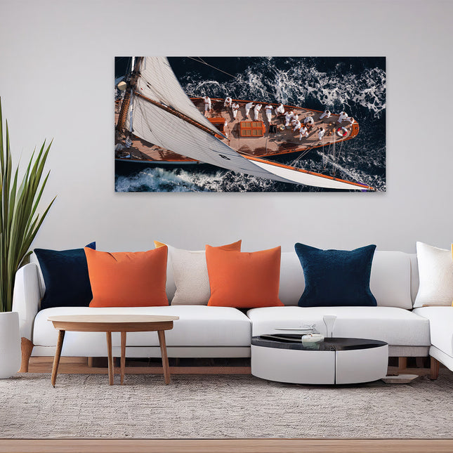 Aluart schilderij 'Zeilboot'
