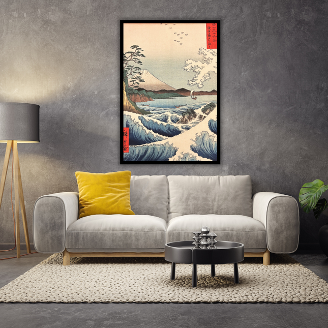 Ingelijste poster 'Sea at Satta 1858'