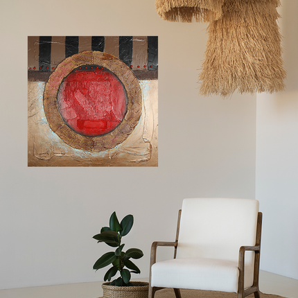 Canvas schilderij 'Red circle'