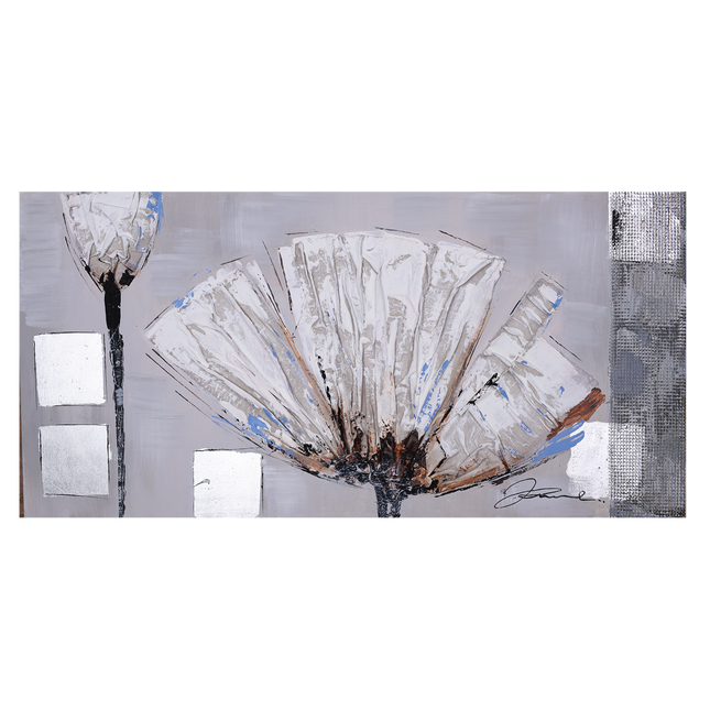 Canvas schilderij 'Abstracte bloemen'