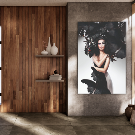 Aluart schilderij 'Black Butterfly'