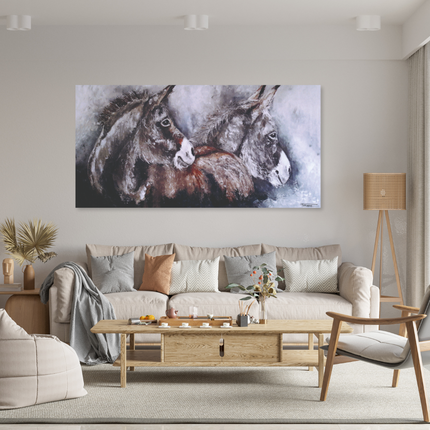 Aluart Schilderij 'Pieternel Ezels op het landleven'