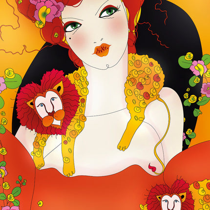 Aluart Schilderij van Ella Tjader 'Zodiac Sign Leo'
