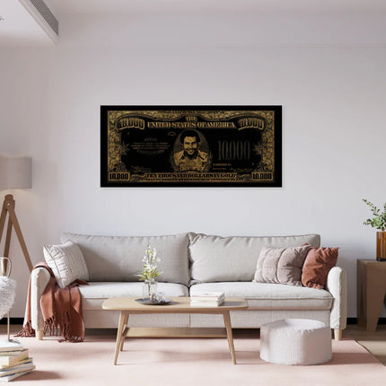 Schilderij 'Ten Thousand Dollars In Gold - Zwart'