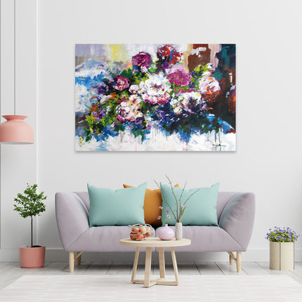 Aluart schilderij 'Kleurrijke bloemen'