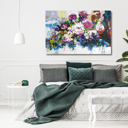 Aluart schilderij 'Kleurrijke bloemen'