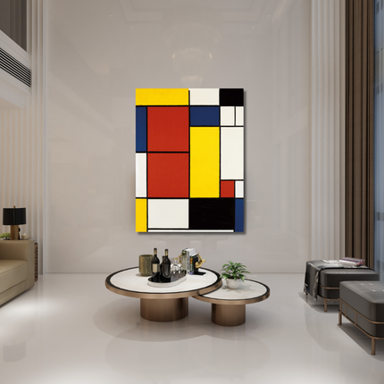 Aluart schilderij 'Abstracte vlakken - Piet Mondriaan'