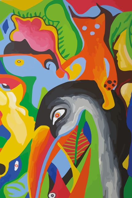 Schilderij 'Jungle Abstract'