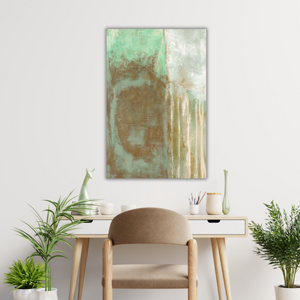 Aluart schilderij 'Abstracte pastel tinten