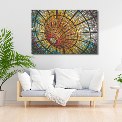 Aluart schilderij 'Koepel muziekpaleis Barcelona'