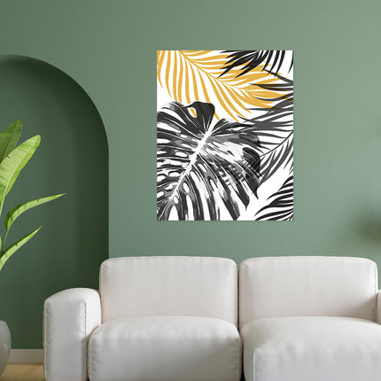 Canvas schilderij 'Monstera Bladeren'