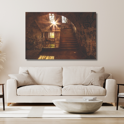 Aluart schilderij 'Verlaten ruimte'