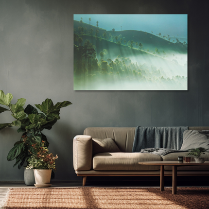 Aluart schilderij 'Landschap West-Ghats-India'