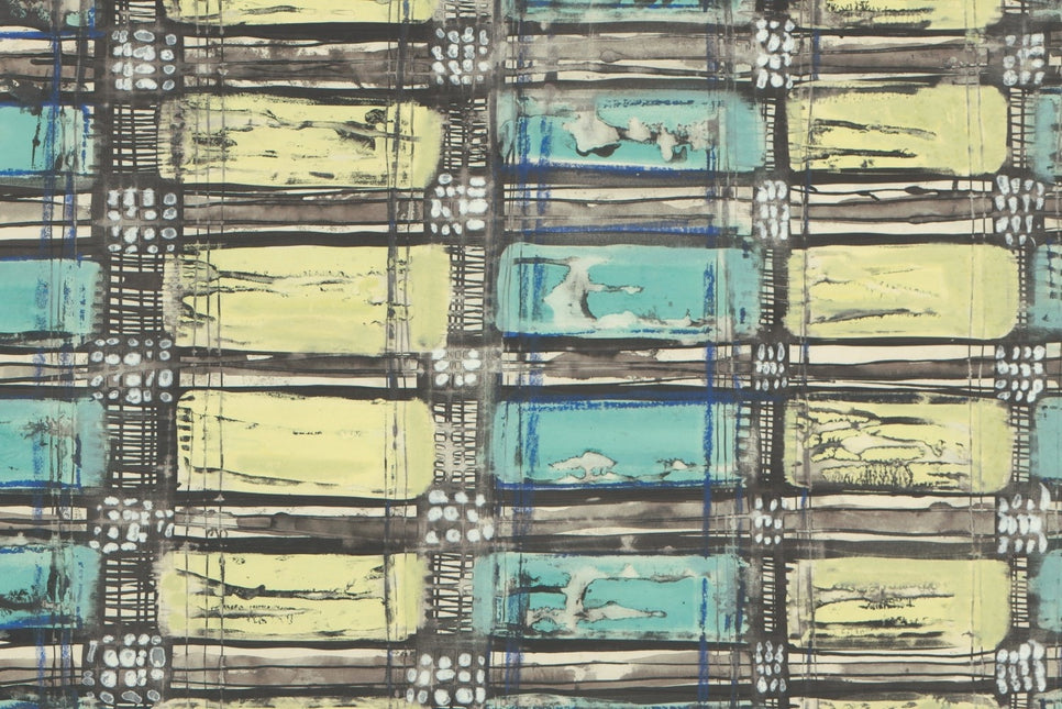 Wandkleed  'Abstracte raampjes'