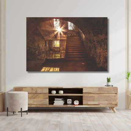 Aluart schilderij 'Verlaten ruimte'