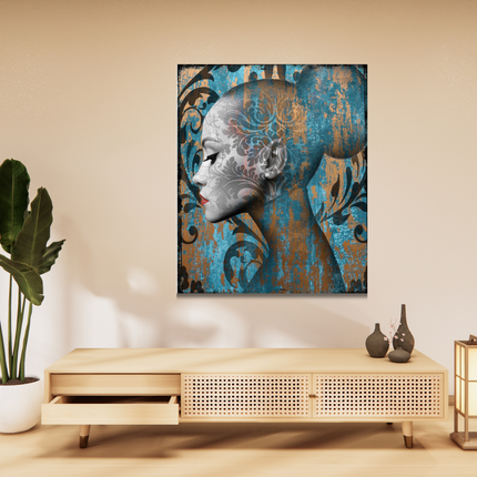 Leather dibond schilderij 'Avec amour'