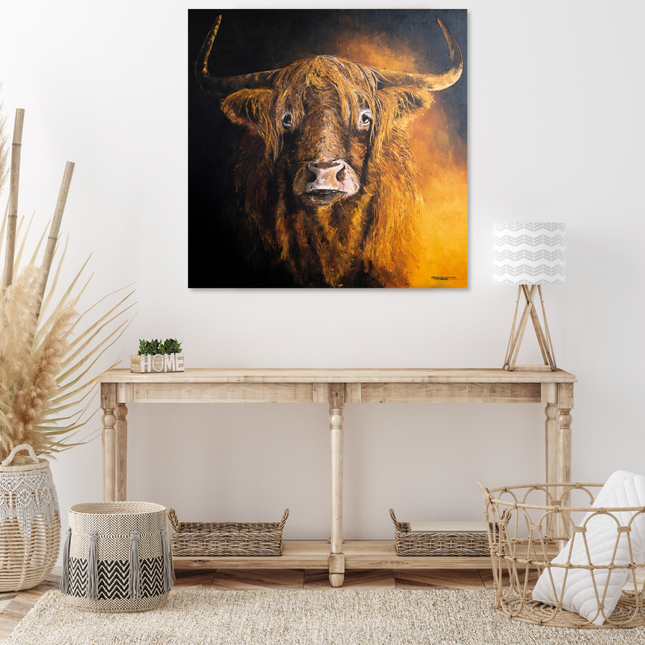Aluart schilderij 'Highland Cow'